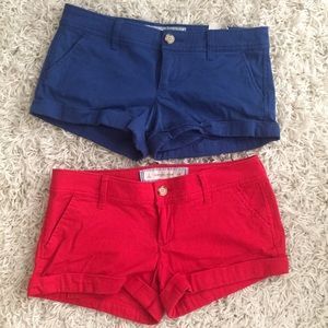 ⭐️5/$25, 2 pair Abercrombie shorts, size 0 /25
